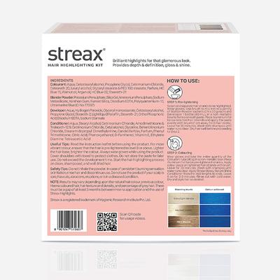 Streax Ultralights Hair Colour Highlight Kit, Blue Hair Colour, Jersey Blue, 1's - Crème
