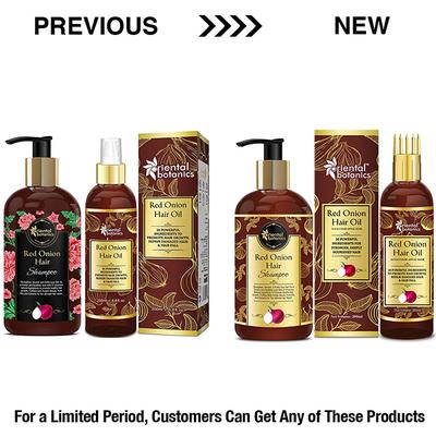 Oriental Botanics Red Onion Hair Shampoo + Red Onion Hair Oil 300 ml - Hair Oils