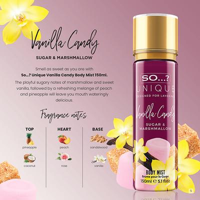 SO Unique Vanilla Candy Body Mist 150 ml - Body Mist/Spray