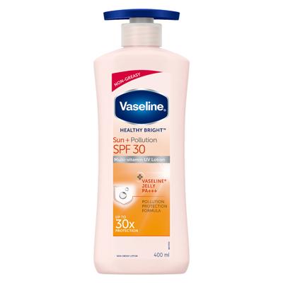 Vaseline Sun+ Pollution SPF30 Lotion Vaseline Jelly Pa+++ Upto 30X Sun Protection 400 ml - Lotions & Creams
