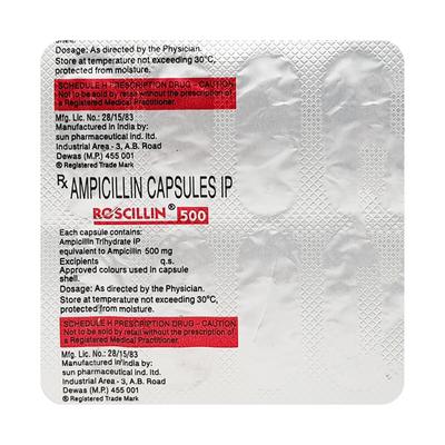 Roscillin 500mg Capsule 8'S - Bacterial Infections-Pen