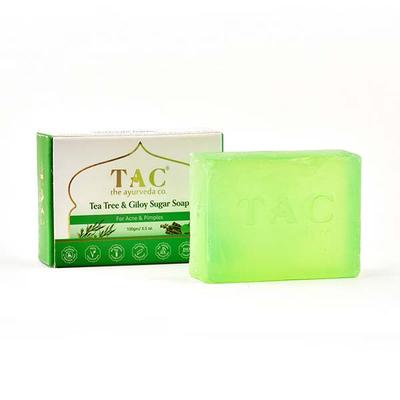 TAC The Ayurveda Co. Tea Tree & Giloy Sugar Soap (Pack of 3 x 100 gm) - Personal Care (Ayush)