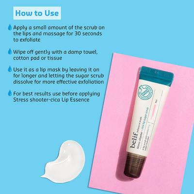 Belif Stress Shooter - Cica Lip Sugar Scrub 10 gm - Scrubs & Exfoliants