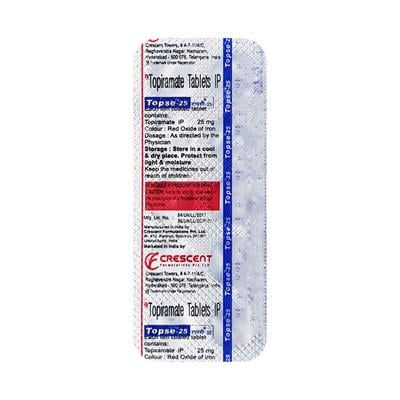 TOPSE 25 Tablet 10's - Epilepsy/Convulsion-Ant