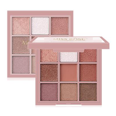 Miss Rose 9 Color Matte & Glitter Eyeshadow Palette 7001 - 123N 04 7.5 gm - Face Palettes