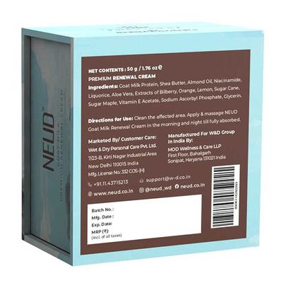 NEUD Goat Milk Premium Skin Renewal Cream for Men & Women (50g X 2) 2's - Day Cream