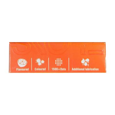 Skore 1500+ Raised Dots Condoms - Orange 3's - Plain/Flavoured Condoms