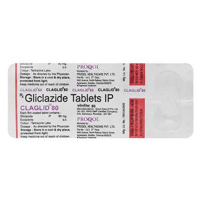 CLAGLID 80mg Tablet 10's - Diabetes-Ant