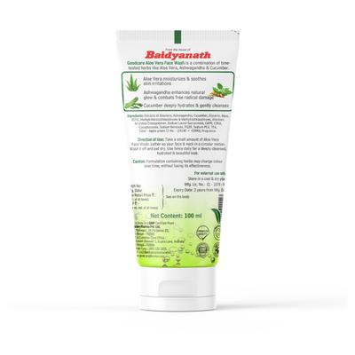 Goodcare Aloe Vera Face Wash - Cucumber and Ashwagandha 100 ml - Personal Care (Ayush)
