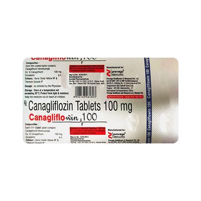 CANAGLIFLOWIN 100 Tablet 10's - Diabetes-Ant
