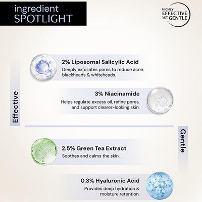 Deconstruct Oil Control 3% Niacinamide Serum & 2% Salicylic Acid With Liposomal Technology (30 ml) - Toners