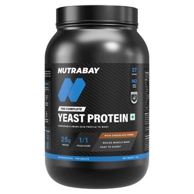 Nutrabay Yeast Protein Powder - Rich Chocolate Creme 1 kg - Whey Proteins