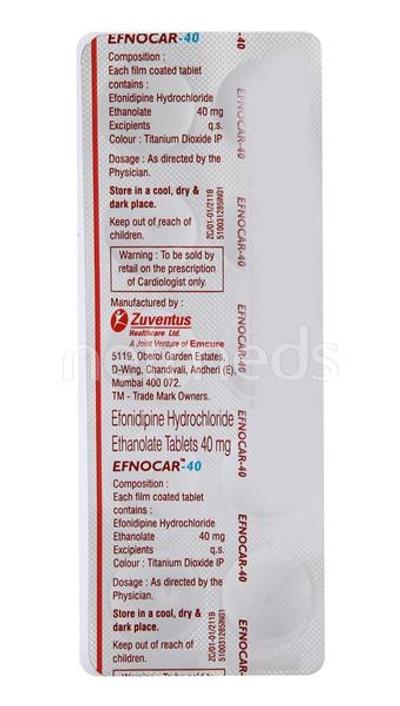 Efnocar 40mg Tablet 10'S - Hypertension-Cal