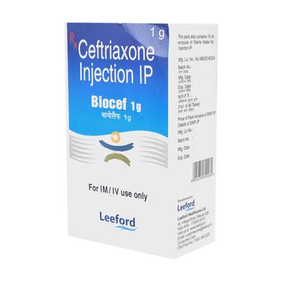 BIOCEF 1gm Injection 10ml - Bacterial Infections-Cep