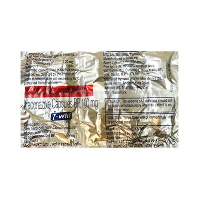 I WIN 100 Capsule 10's - Fungal Infections-Anf