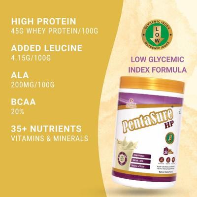 Penta Sure HP 100% Whey Protein Banana & Vanilla Flavour 1 kg - Whey Proteins