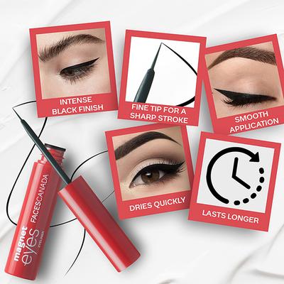 Faces Canada Magnet eyes Eyeliner - Dramatic Black Finish 3.5ml - Eyeliners
