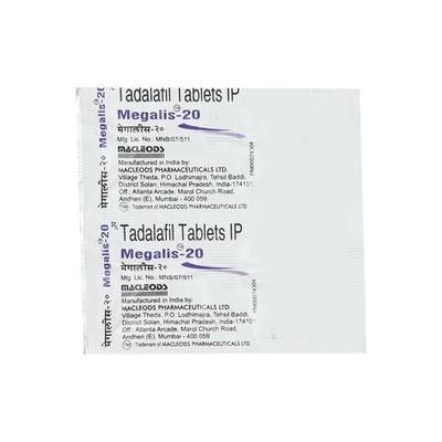 Megalis 20mg Tablet 4'S - Impotence/Erectile Dysfunction (Ed)
