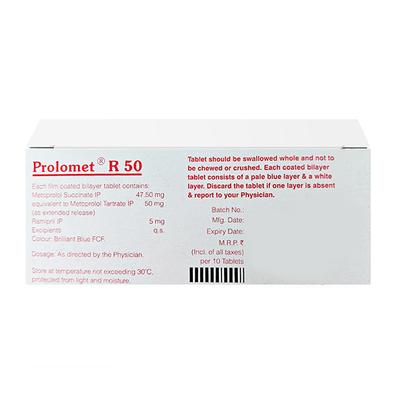 Prolomet R 50mg Tablet 10'S - Hypertension-Bet