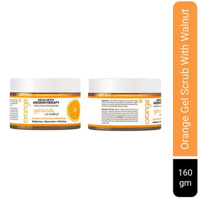 Keya Seth Aromatherapy Orange Gel Scrub, Vitamin C Enriched, Walnut Shell, Natural Exfoliation 160 gm - Scrubs & Exfoliants