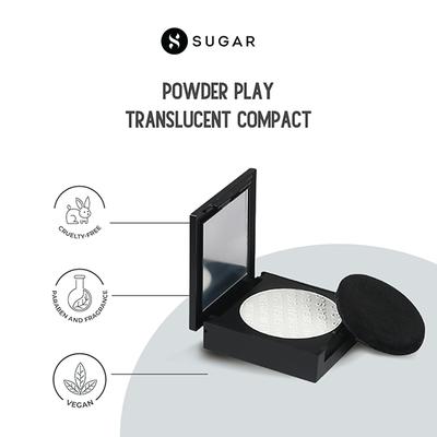 SUGAR Cosmetics Powder Play Translucent Compact 6 gm - Compact Powder