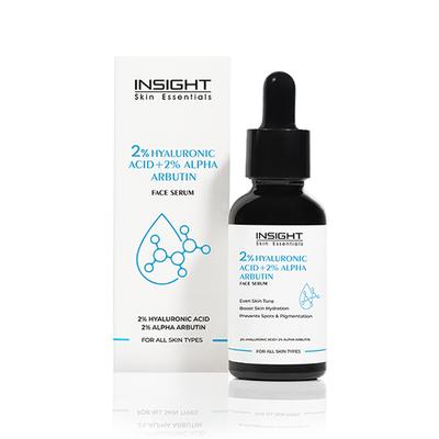 Insight Cosmetics 2% Hyaluronic Acid + 2% Alpha Arbutin Face Serum 30 ml - Face Serum