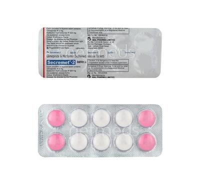 Secremet 2mg Tablet 10'S - Diabetes-Ant
