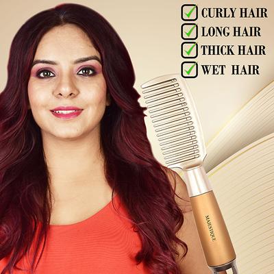 Majestique Extra Wide Tooth Comb, 8 Inch Big Comb for All Hair Types - Golden 1's - Hair Brushes