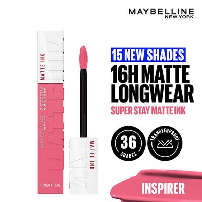 Maybelline New York Super Stay Matte Ink Liquid Lipcolor, 125 Inspirer 5ml - Lipsticks