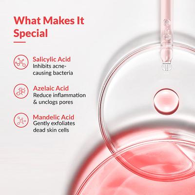 Fixderma 2% Salicylic Acid Serum for Anti Acne Treatment with 5% Azelaic Acid and 4% Mandelic 30 gm - Face Serum