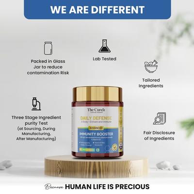 The Curen Daily Defense Advanced Immunity Booster Veg Capsule 60's - Vitamin C