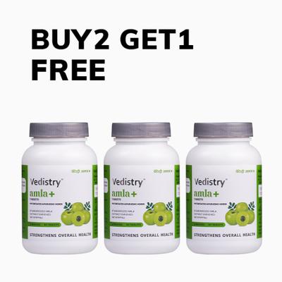 Vedistry Amla+ Tablet 60's (Buy 2 Get 1 Free) - Speciality Medicines