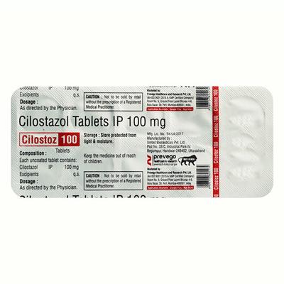 CILOSTOZ 100 Tablet 10's - Intermittent Claudication-Per