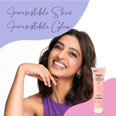 Sanfe Back & Bum Detox Scrub + Lightening Mask 100 gm - Scrubs & Exfoliants