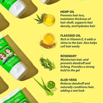 Super Smelly Hemp Hold and Style Natural Hair Gel 100 gm - Hair Gels & Waxes