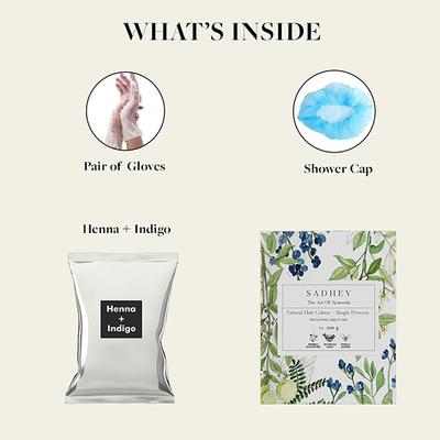 Sadhev Natural Hair Colour Powder - Single Process 200 gm - Powder