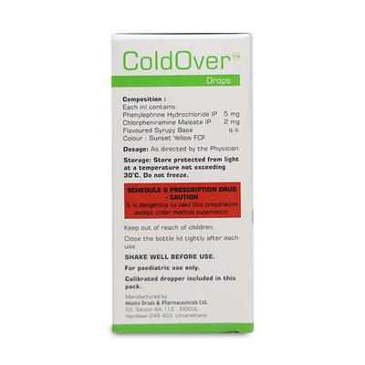 Coldover Orange Flavour Oral Drops 15ml - Cough And Cold-Cou