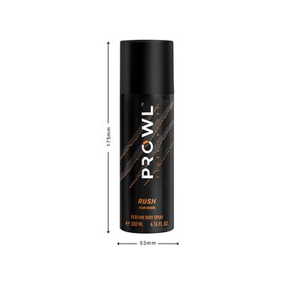 Prowl By Tiger Shroff, Deodorant Perfume Body Spray - Rush 200 ml - Men Deodorants/Roll-Ons