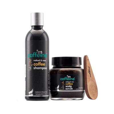 mCaffeine Coffee Deep Cleansing Hair Care Duo with Protein, Natural AHA & Argan Oil Shampoo & Scalp Scrub 500 ml - Shampoos
