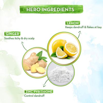 Mama earth Lemon Anti Dandruff Shampoo With Lemon &Ginger For Itchy & Flaky Scalp 400 ml - Shampoos