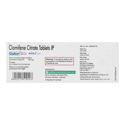 Clofert 100mg Tablet 5'S - Hormonal Therapy-Tro