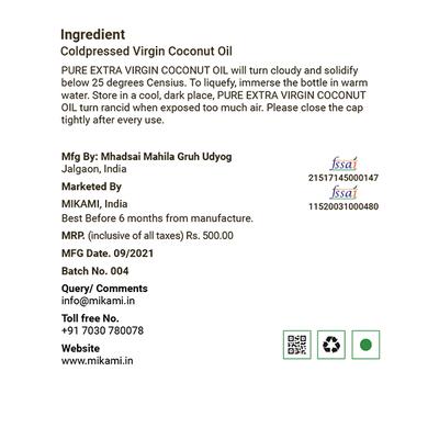 MIKAMI MAD OVER COCONUT 200 ml - Hair Oils