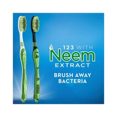 Oral B 123 Soft Toothbrush With Neem Extract 4's - Toothbrushes