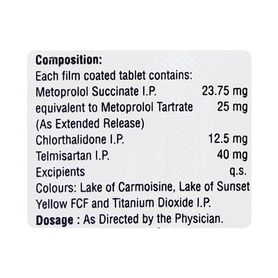 TELMA MCT 25/12.5 Tablet 10's - Hypertension-Ang