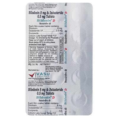 SILDOSIN D Tablet 15's - Bladder And Prostate Disorders-Dru