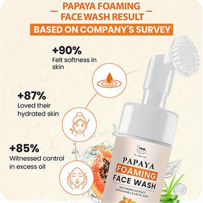 Tnw The Natural Wash Papaya Foaming Face Wash For With Lactic Acid And 100ml - Face Washes