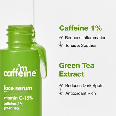 Mcaffeine Green Tea Face Serum With Vitamin C 15% 30 ml - Face Serum