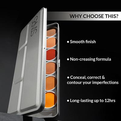 Star's Cosmetics 12 Shades Matte Finish Color Palette, Waterproof Face Makeup Foundation 48 gm - Foundation