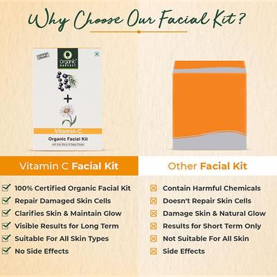 Organic Harvest Brightening Vitamin C Facial Kit 40gm - Face Gels