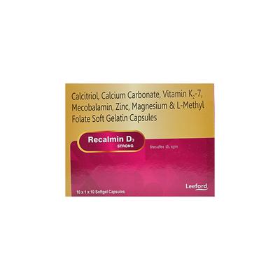RECALMIN D3 STRONG Softgel Capsule 10's - Supplements-Cal